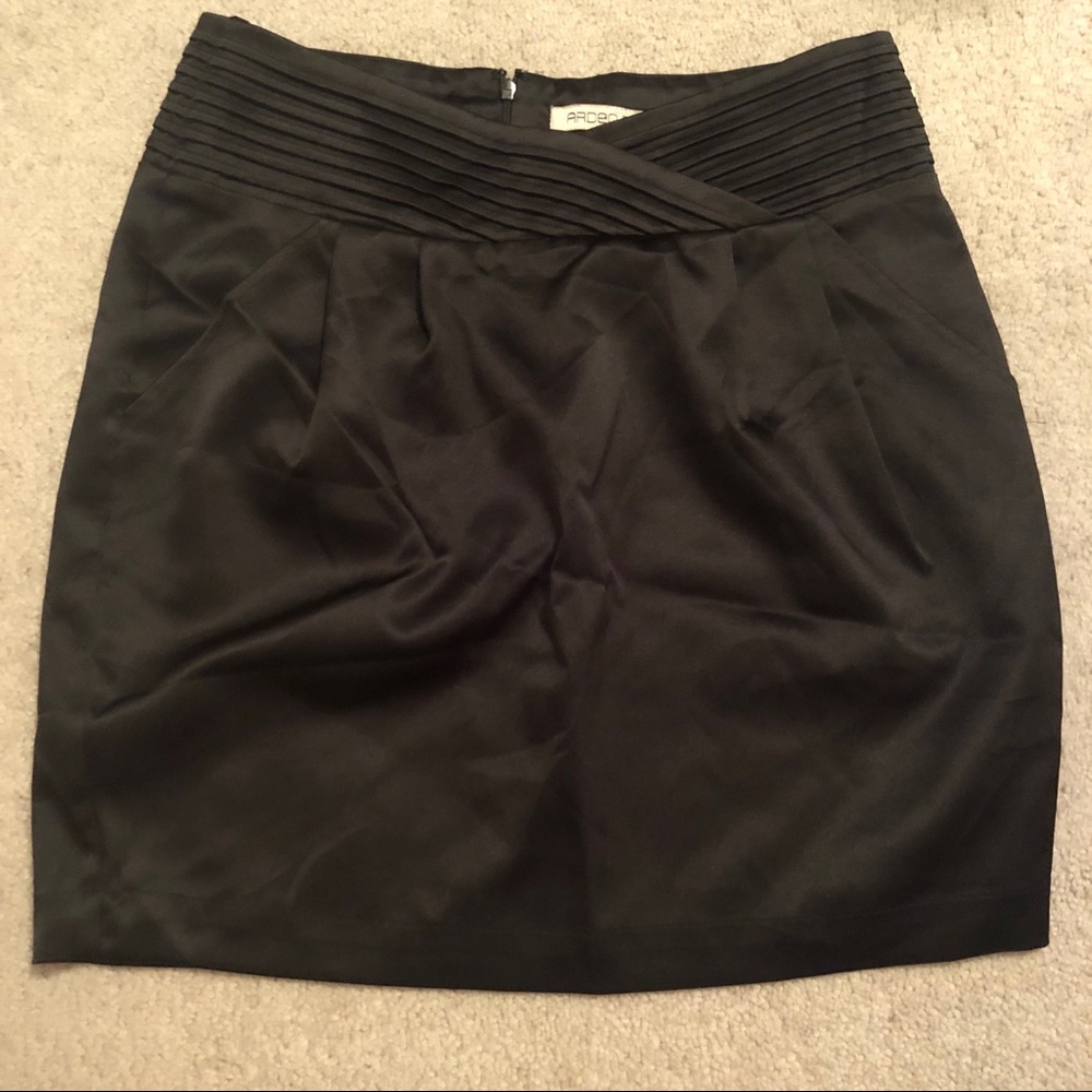 Black Satin Skirt